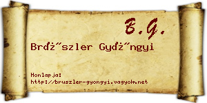 Brüszler Gyöngyi névjegykártya